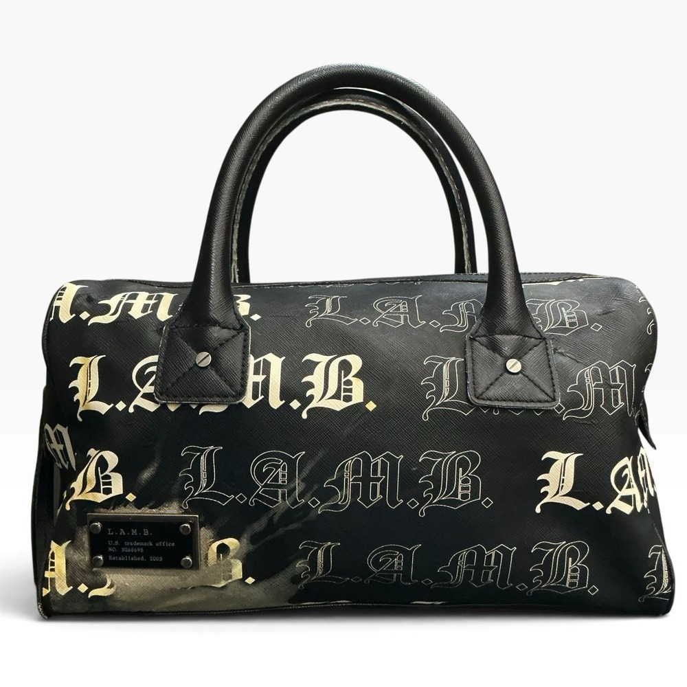 L.A.M.B. Gwen Stefani Reverse Alchemy Bowler Bag Rare 2009 Y2K Archival Handbag